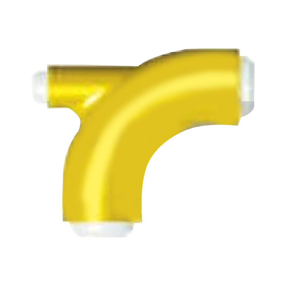 Gomito lungo a 90° con uscita da 2